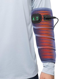 Elbow Heated Pad Wrap for Tendonitis and Tennis Elbow, Flexible Electric Heating Pads for Elbow Arm Wrist Ankle Leg Knee, Heated Brace Pad with 4 Heating Levels, 3 Timing Settings (Blue)