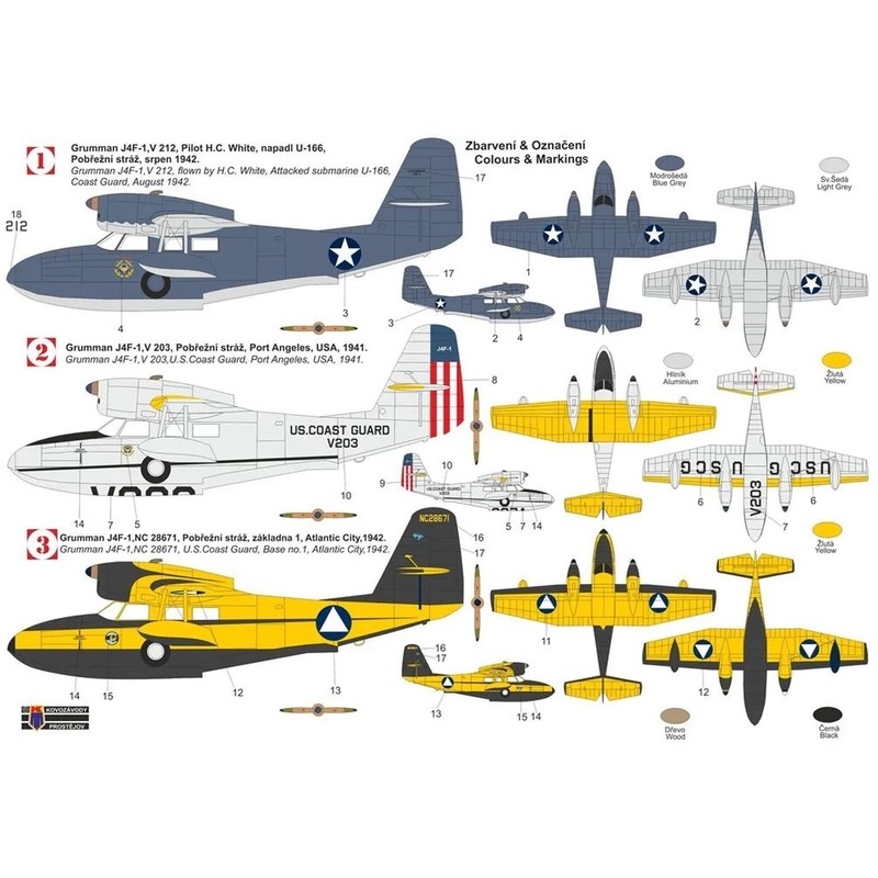 KP Model KPM0475 1/72 Grumman J4F-1 Vision Plastic Model