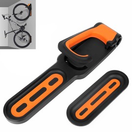 NINGVIHE Bike Wall Mount,Bike Rack,Bike Storage,Bike Wall Hanger,Heavy Duty Bike Wall Mount Rack for Storage (Black Orange)
