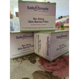 Safe n Simple 25 Safe n Simple SNS00807 No Sting Skin Barrier Film Wipes Expires 2025