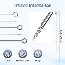 ATOMUS 50pcs Tattoo Needles Set 3RL Disposable Tattoo Needles Stainless Steel Taeto Needles for Tattoo Machine