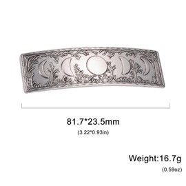 Phase of Moon Full Moon Night Barrettes Moon Phase Hair Clips Night of A Full Moon French Barrette Hair Styling Accessories