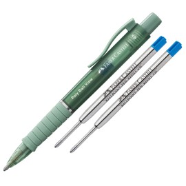 Faber-Castell Ballpoint Pen Poly Ball View XB (Green lily + Refills)