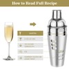 Cocktail Shaker Martini Shaker Set with Recipe, 24 oz Martini