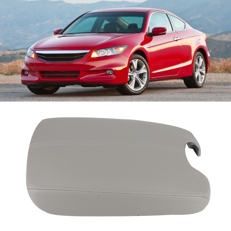 Car PU Leather Plastic Console Lid Armrest Cover Fit for