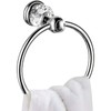 Silver Crystal Towel Ring, Chrome Bathroom Towel Holder Ring, Bathroom
