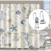 Sunlit Nautical Shower Curtain Hooks, Home Decorative Coastal Shower Curtain