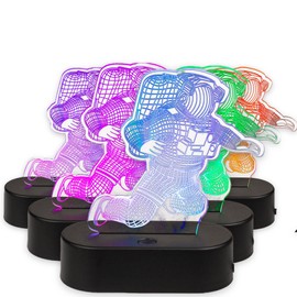 MIK funshopping 3D Light Night Light 3D Effect Lamp with Colour Changing 20 cm High (Astronaut)