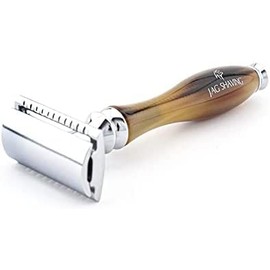 Jag Shaving Double Edge Safety Razor Made of Resin Leather Case for Men and Women