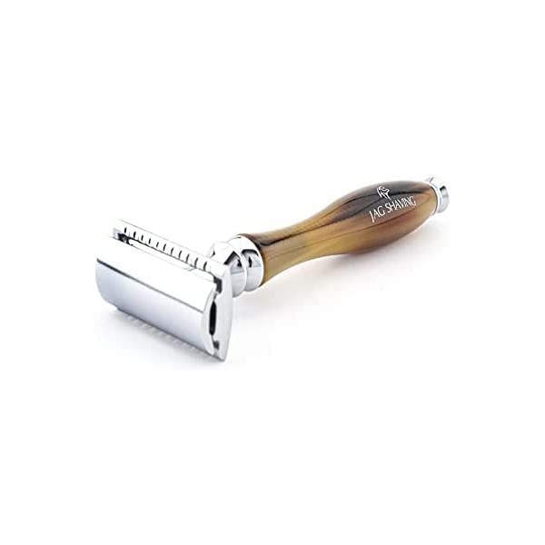 Jag Shaving Double Edge Safety Razor Made of Resin Leather