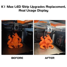 FYSETC Upgrade 24V COB Led Light Kit for Crealty K1 Max - Original Led Strip Light Replace: 1.3m Super Bright LED Lighting Bar Width 10mm Flexible Waterproof High Density Uniform Light 3D Printer Part