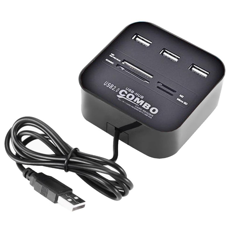 H31CS USB 2.0 Hub with 3 Ports & Card Reader