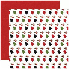 Echo Park Paper 2 Sheets of Echo Park Paper CHRISTMAS MAGIC 12x12 Cardstock - Stuffing Stockings