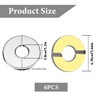 6 Pcs Pipe Covers,28 mm Stainless Steel Pipe Covers,Silver Wall