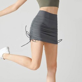 Women's Adjustable Stylish Sport Skort with Side Tie 04.Black/S(44-55)