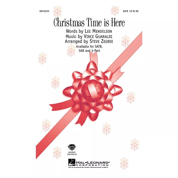 Christmas Time Is Here Charlie Brown Christmas (2-Part & Piano)