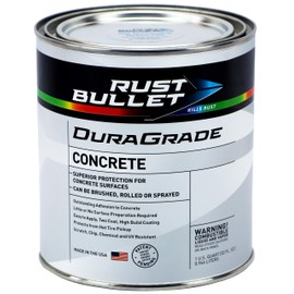 RUST BULLET DuraGrade Concrete - Red - 1 Quart - High-Performance, Easy-To-Apply Concrete Paint for Garages, Basements, Porches & Patios, No Etching Needed