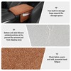 SINGARO Car Leather Center Console Cover with 2 Storage Bags,