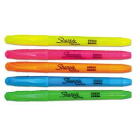 Sharpie 27075 Accent Pocket Style Highlighter Chisel Tip Assorted Colors 5/Set