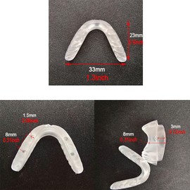 1PC Eyeglass Saddle Bridge Silicone Nose Pads Piece Sunglasses U-Shape for Reading Glasses (White)