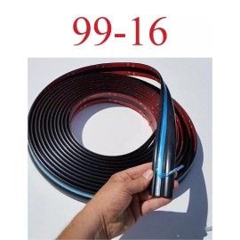 Dawn By The Foot 99 16 Ford Super Duty Body Side Molding, Black w/Chrome Trim, Truck