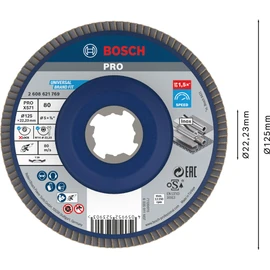 Bosch Accessories X-Lock Flap Discs, Angled Version, Plastic plateØ 125 mm Zirconia
