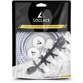 No Tie Elastic Shoelaces - Heavy Duty Laces, Upgraded Lock for Adult and Kids Shoe - White