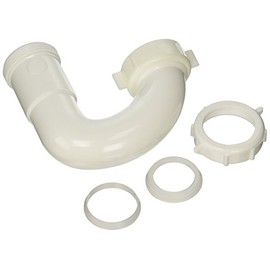 Keeney 10501WK 1-1/4-Inch or 1-1/2-Inch by 1-1/2-Inch Sink Trap J-Bend, White