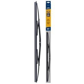 PEAK Transport Heavy Duty Windshield Wiper Blade, Durable Metal Wiper Blade Replacement for Class 6-8 Trucks, Class A RV's, and Transit Buses with Saddle Wiper Arm and 24" Wide Saddle Blade