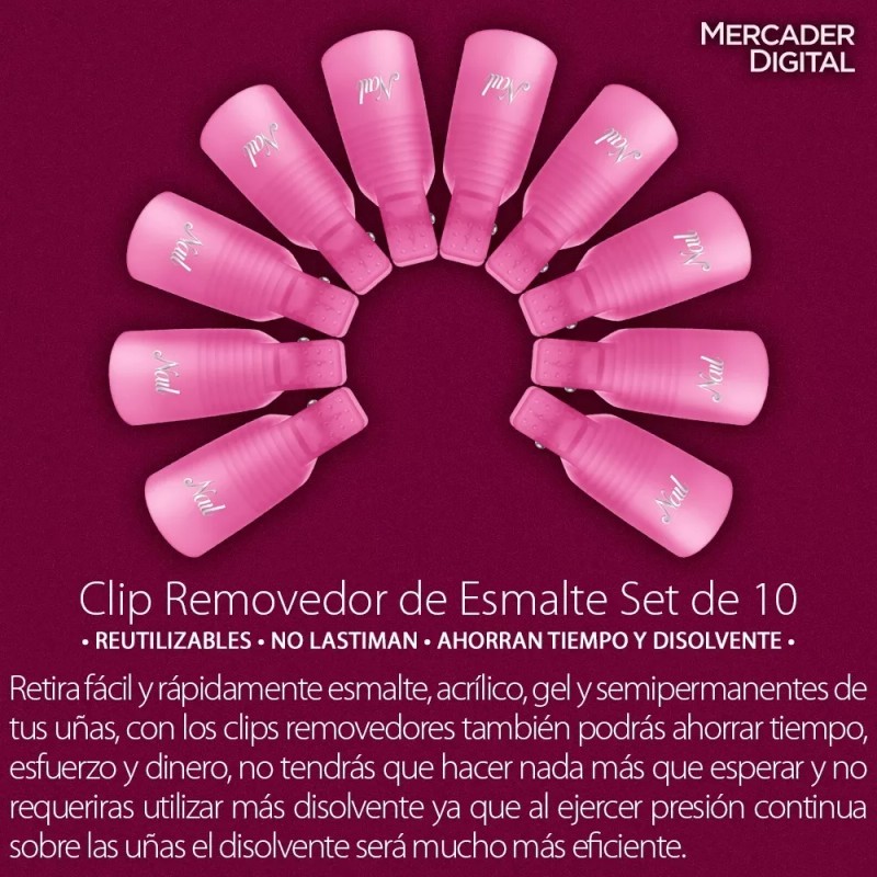Mercader Digital Pinzas Removedoras De Acrílico Gel Set Retirar Esmalte