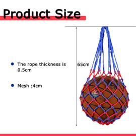KIRVOS Ballnetz Net Tasche Tragbare Ballnetz Sports Ball Ballnetz für Fußball,Ballnetz Net Tasche,Tragbare Ballnetz,für Beachvolleyball, Basketball, Stadion