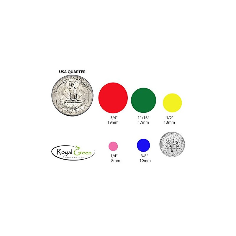 Royal Green Colour Coding Labels 8mm Dot Stickers Neon Green