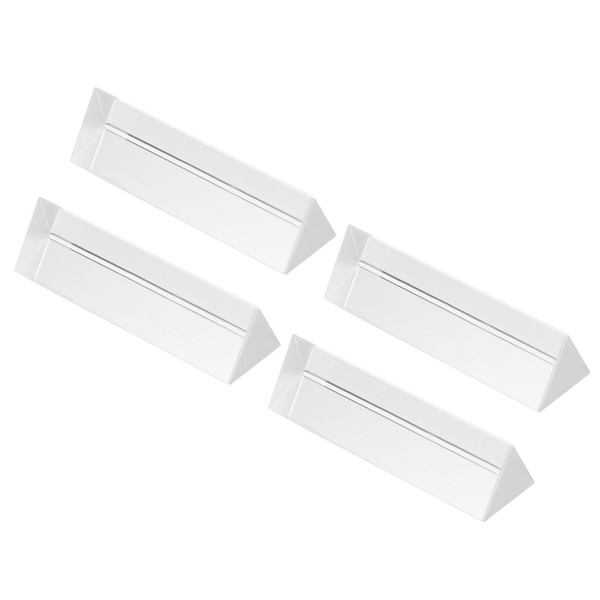 PATIKIL 100 mm/4 Inch Triangle Prism 4 Pack Glass Optical