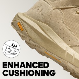 NORTIV 8 Men's Breathable Military Tactical Combat Boots Side Zipper Arch Support Leather Lightweight Motorcycle Work Hiking Boots 8 Inches DesertStorm,Size 10.5,Sand,NMUMMT2501