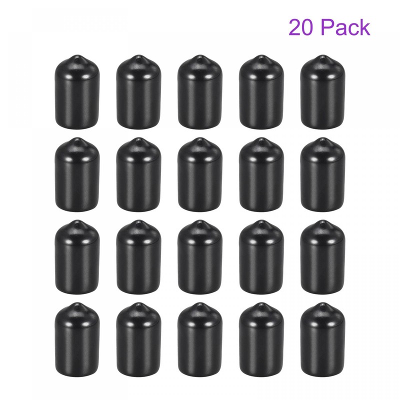 sourcing map Pack of 20 9 mm Protector Rubber End