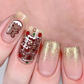 Maniology Sweet Treats Nail Stamping Plate, Christmas Cookie Candy Gingerbread Peppermints Stamp Plates, Festive Holiday Manicure Designs, Santa's Sweet Desserts Candy Cane Cupcakes DIY Patterns