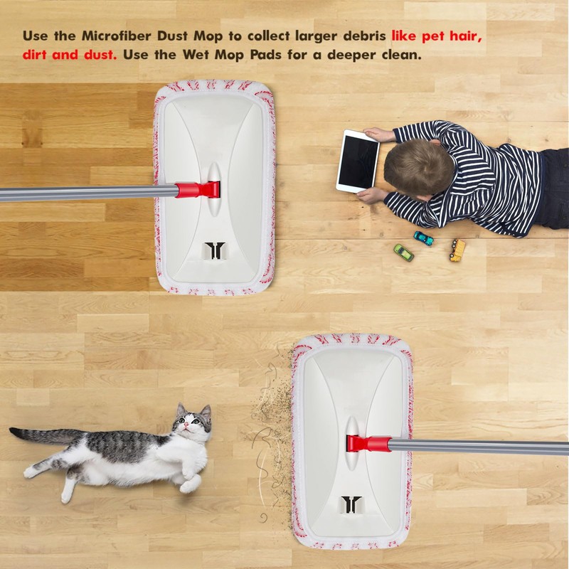 Masthome Extra Large Microfiber Mop for Floor Cleaning, 16“ Flat
