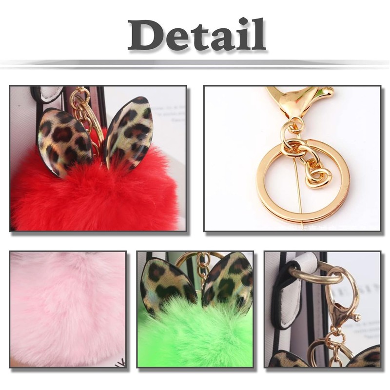 White Fang AZ094 Women's Key Ring Charm Keychain Cat Ears