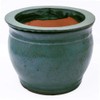 8" Jade Green Ceramic Self Watering Planter with 6" Opening
