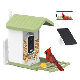 Billber Bird Feeder with Camera - Outdoor Smart High-Definition Hummingbird Feeder, Solar Panel & Night Vision, Real-Time View & Instant Alerts, Good Ideal for Bird Watching