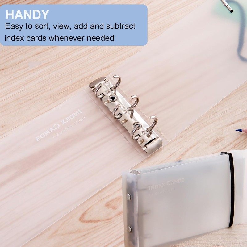 3×5” index card Binder organizer with Plastic pocket Sleeves, small