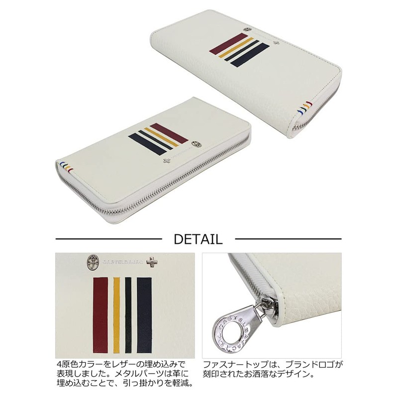 Castelbajac Quattro 058626 Round Zipper Long Wallet with Coin Purse,