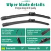 24" 19" 12" Windshield Wiper Blades Replacement for Honda Civic