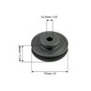 QWORK Single Groove Web Sheaves, 3.05" OD 1/2" Bore V-Belt
