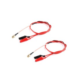 JESSINIE SMA Male to Double Alligator Clips Tester Cable-RG316 50cm RF Alligator Clips Electrical with Wires Crocodile Clip Thread 2PCS