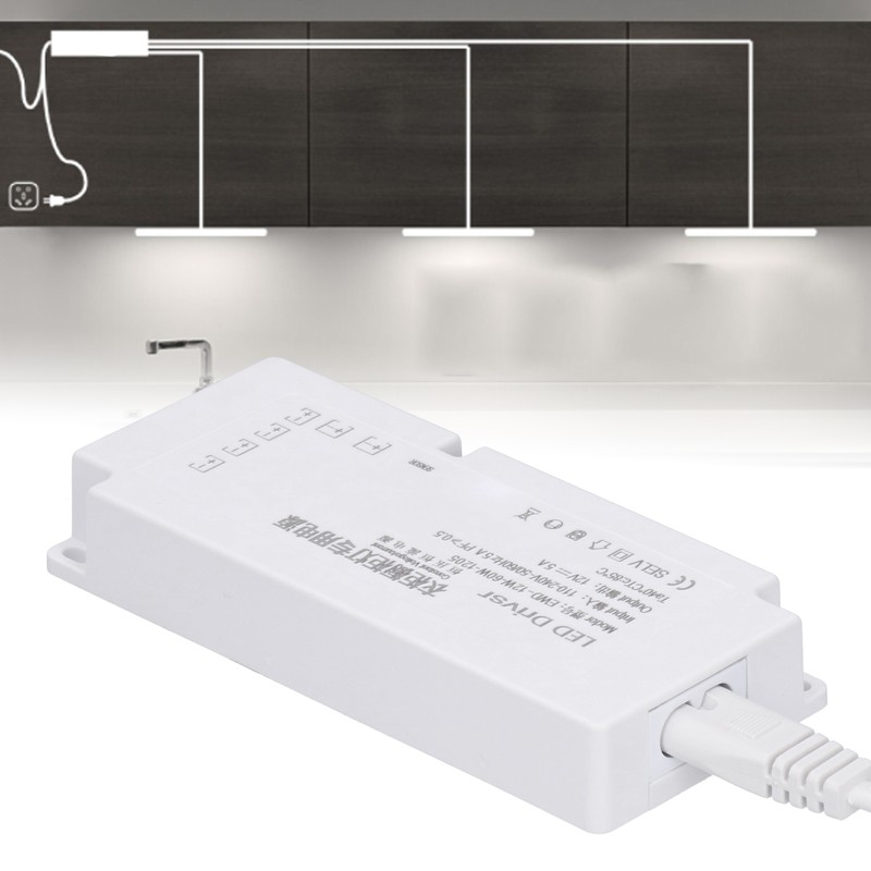 LED Cabinet Light Power Supply Integrated 6‑Bit Jump Wire 12V