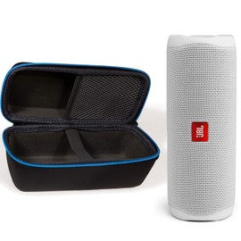 JBL Flip 5 Waterproof Portable Wireless Bluetooth Speaker Bundle with divvi! Protective Hardshell Case - White