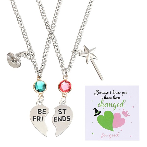 SAMIQU Friendship Matching Necklace – Elphaba and Galinda Inspired Witch