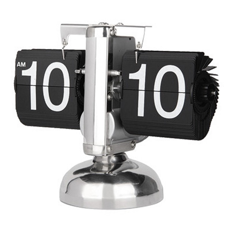 Digital Flip Down Clock Retro Minimalist Single Foot Mechanical Auto