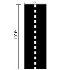 Novelty Place Racetrack Floor Table Runner - 10 Ft x 2 Ft Black Race Track Running Mat - Race Car Theme Birthday Party Decorations